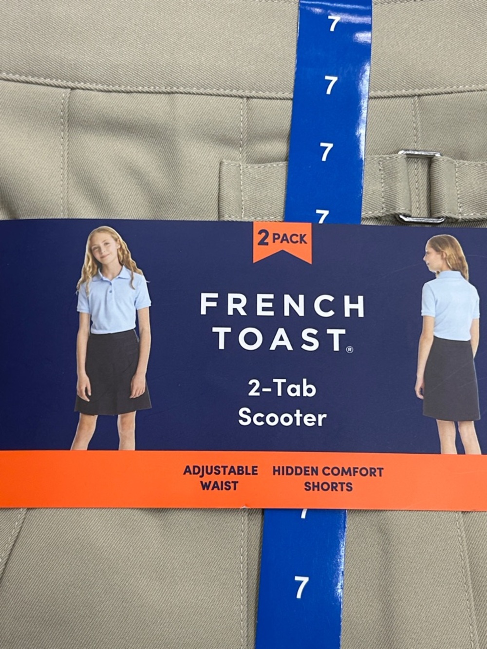 🔥5 FOR $15🔥French Toast 2-Pack Girls' 2-Tab Scooter Skorts - Size 7 - Picture 6 of 6
